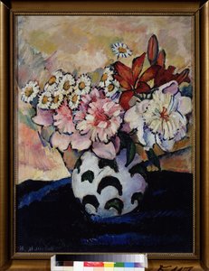 花束。 Ilya Ivanovich Mashkov（Ilia Mashkov、Matchkov）（1881-1944）による絵画、キャンバスに油彩 作： Ilya Ivanovich Mashkov