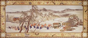 祭りの行列、1890〜93年頃（金属糸のシルク）