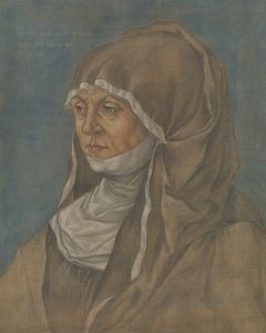 女性の肖像、カリタス・ピルクハイマー 1467-1532 と言われています。 作： Imitator of Albrecht Dürer