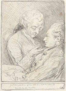 画家と弟の肖像、オーギュスタン・サントーバン 作： Imitator of Gabriel Jacques de Saint Aubin