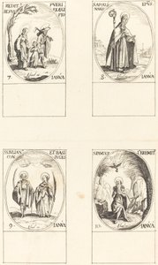 エジプトから帰国。 サン・アポリネール。 セントジュリアンとバシリッサ。 聖パウロ隠者 作： Imitator of Jacques Callot