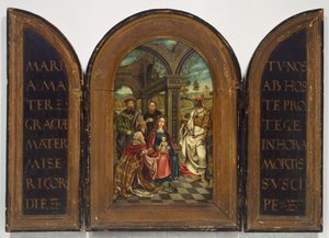マギの崇拝、おそらく 17 世紀。 作： Imitator of Netherlandish