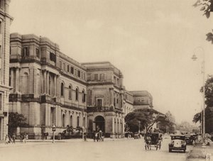 インド博物館とチャウリンギー通りを南から見る（モノクロ写真） 作： インドの写真家