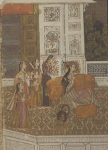 51.226 音楽を楽しむ王女の肖像（西ベンガル、クリシュナガル 作： Indian School