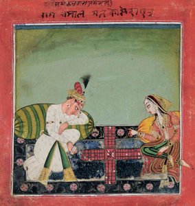 「タンダン」ラガマラのフォリオ：マルコサのラガプトラチャンドラカヤ、1700年頃 作： Indian School