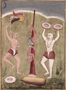 肉体技を披露する曲芸師 作： Indian School