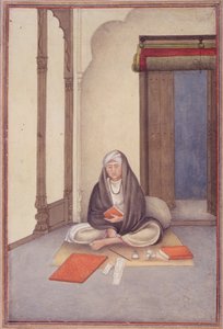 追加 27255 fol.106v 1825 年に大佐 James Skinner (1778-1841) によって編集された「Tashrih al-aqvam」からの占星術師 (紙にガッシュ) 作： Indian School