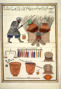 「カシミール貿易のアルバム」、1860年頃（紙に水彩） 作： Indian School