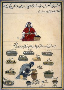 「カシミール貿易のアルバム」、1860年頃（紙に水彩） 作： Indian School