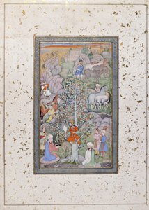 アレクサンダーは哲学者、医師、杯を問う、c.1610（紙に不透明なトイレと金）