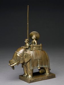 象に乗る将校、1795年（真鍮）