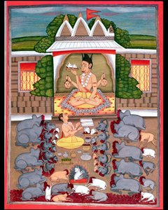 神に敬意を表して動物を犠牲にする 作： Indian School