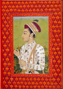 アート・インド。シャー・ジャハンの次男であるシュジャ王子（1616-1660）は、ムガル帝国時代にベンガルを統治していました。17世紀の絵画。パリ、オランダ 作： Indian School
