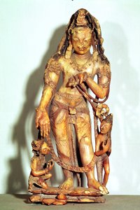 カシミールのAvalokitesvaraフィギュア 作： Indian School