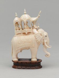 黒王、チェスの駒、インド、1820年頃 作： Indian School