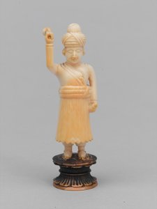 黒のポーン、チェスの駒、インド、1820年頃 作： Indian School