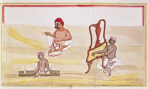 イギリスへの輸出用のむずむず椅子（紙にペンとインクとトイレ） 作： Indian School