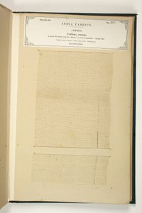 1866年に出版されたジョンフォーブスワトソンによるインドの繊維製造業者のコレクションからの粗い綿、ベナレス 作： Indian School