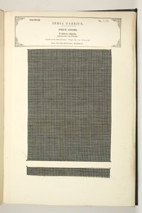 1866年に出版されたジョンフォーブスワトソンによる「インドの繊維製造業者のコレクション」からのコットンチェック、マスリパタム、マドラス、ピースグッズ 作： Indian School