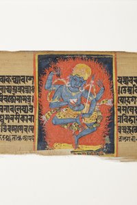 ダンシング・ヘルカ、1150〜1200年頃（ヤシの葉に不透明なトイレとインク） 作： Indian School