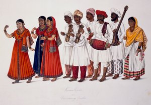 踊る少女とミュージシャン、1828年頃（カラーリソ）