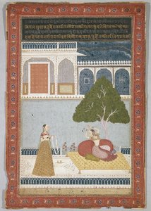 Desvarati Ragini、1768年（敷設紙のテンペラ） 作： Indian School