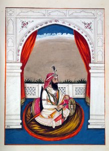 Dewan Mubraj（Multanwala）、パンジャブ王国、その支配者および首長、ボリュームII、正体不明のインドのアーティストによる水彩画研究30巻、c.1840（紙のトイレ） 作： Indian School