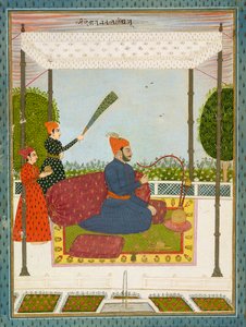 ダティア首相、1750年頃、ディワンナワルシン 作： Indian School