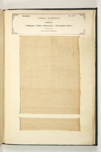 1866年に出版されたジョンフォーブスワトソンによる 『インドの繊維製造業者のコレクション』からのセーラム、マドラスのダンガンクロス 作： Indian School