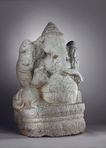 ガネーシャ、12〜13世紀（花崗岩） 作： Indian School