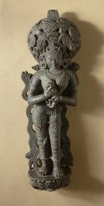 聖なるガンジス川を象徴する女神、ガンガ、マハナド、ベンガル 作： Indian School
