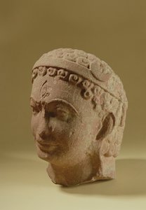 マトゥラ、シバ島の責任者（赤い砂岩） 作： Indian School