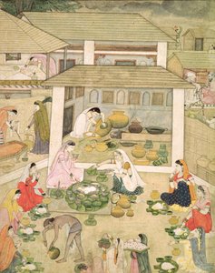 に。 68.4女性のごちそう、1810年頃 作： Indian School