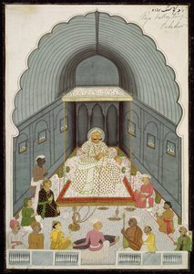 に。 70.4 Fateh Singhs（1769-1818）music party、c.1770-80 作： Indian School