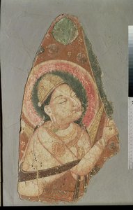 インドラ、バラワステ、7〜8世紀（壁画） 作： Indian School