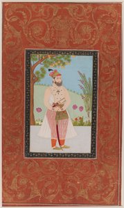 Iraj Khan、1875-1900（紙に不透明なトイレと金） 作： Indian School