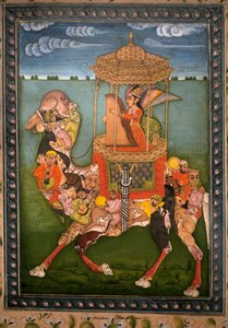 魔法のラクダ1750年頃、ラジャスタンとパハリ（インド）の美術品である細密画。韓国国立博物館、ソウル（韓国）。 作： Indian School