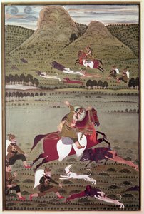 Mewar狩猟イノシシ、ウダイプールのマハラナジャワンシン（reg.1828-38） 作： Indian School