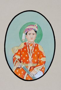 マハラジャ・ガンガ・シン・ビカネールの細密画 作： Indian School