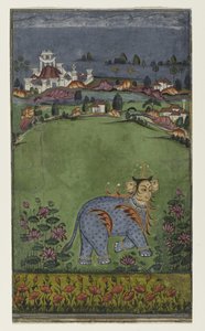 占星術論文のページ、1750年頃（紙に不透明なトイレ） 作： Indian School