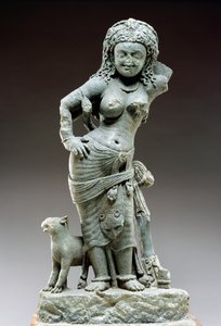 パルヴァティ、サムラージ文化、西暦500年（片岩） 作： Indian School