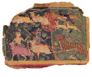 森の危険、1525-50（紙に不透明なトイレ） 作： Indian School