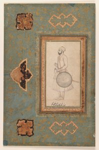 クカアザムシャーの肖像、1640年頃（紙にインク） 作： Indian School
