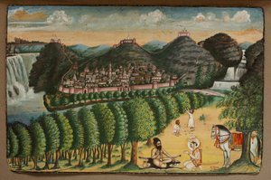 仙人を訪ねる王子（紙にトイレ） 作： Indian School