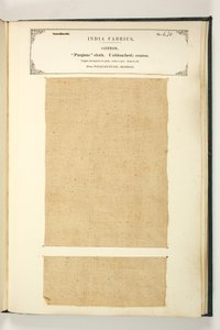 1866年に出版されたジョンフォーブスワトソンによる「インドの織物製造業者のコレクション」からのパンジュム布、ビザガパタム、マドラス 作： Indian School