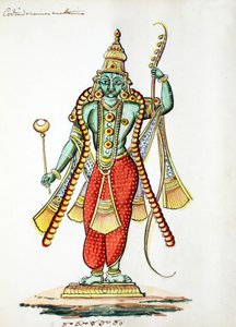 ラマ、ヴィシュヌの7番目のアバター（紙にトイレ） 作： Indian School