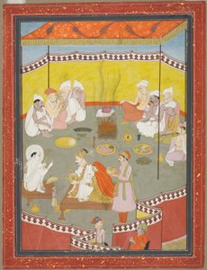 食事を配るロイヤル・カップル 作： Indian School