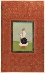 ルー・アラー・カーン、1875-1900（紙に不透明なトイレと金） 作： Indian School
