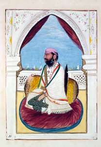 Sirdar Hukm Singh（Malwai）、パンジャブ王国、その支配者および首長、ボリュームII、正体不明のインド人アーティストによる水彩画研究30巻、1840年頃（紙にトイレ） 作： Indian School