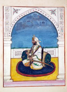 パンジャーブ王国出身のSirdar Shamshir Singh、その支配者と首長、第1巻、正体不明のインド人アーティストによる水彩画研究27巻、1840年頃（紙にwc） 作： Indian School